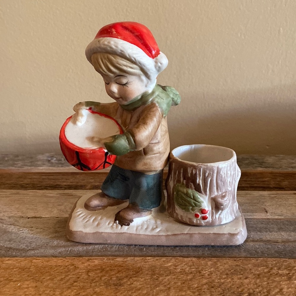 Vintage Drummer Boy Candle Holder